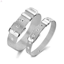 Adjustable Belt Buckle Stainless Steel Mesh Bracelet